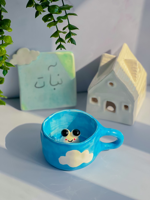 فنجون قهوه خوری ابرک و پو ☁️🫧💙